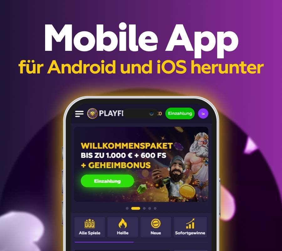 laden sie die playfina mobile app für android und ios herunter